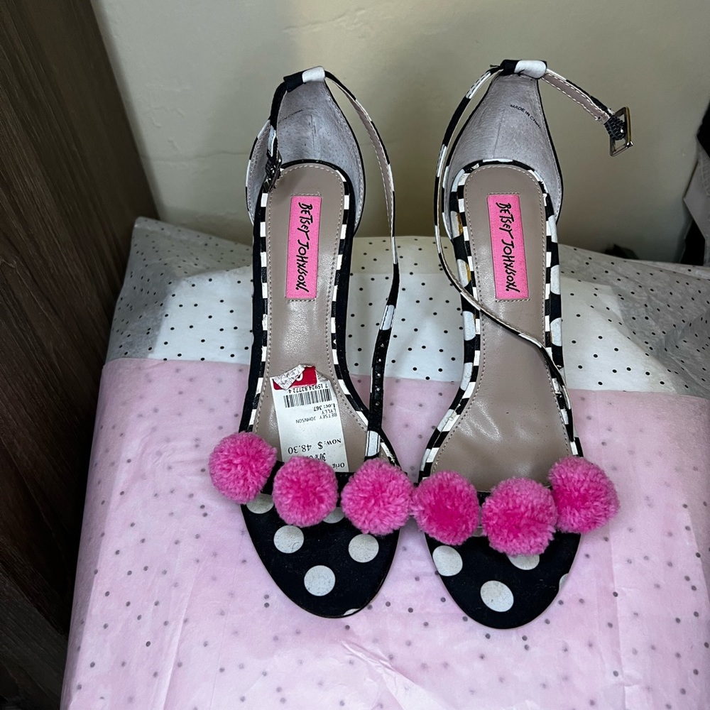 Betsey Johnson Polka Dot Heels